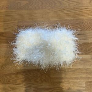 12th Tribe Cream Feather Accent Jacket